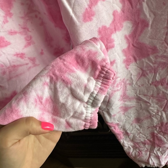Pink Tie Dye Jerzees sweatpants unisex size S - Picture 4 of 6